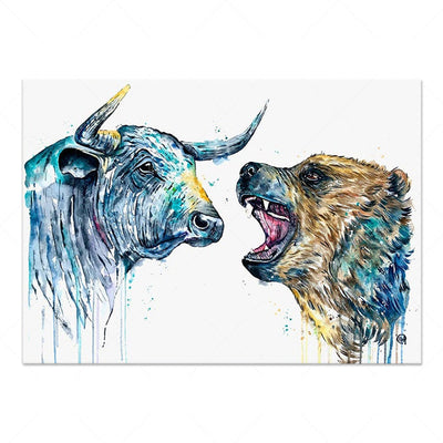 Bull Art Poster Canvas Painting