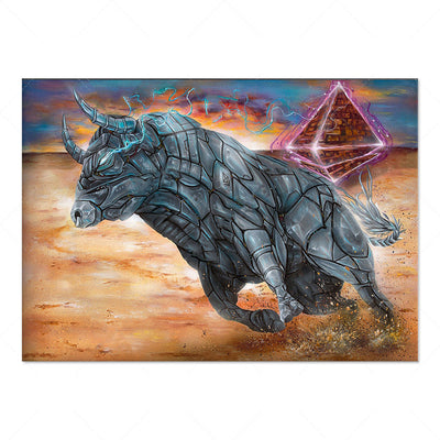 Bull Art Poster Canvas Painting