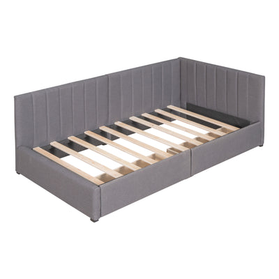 Upholstered Sofa Bed With 2 Storage Drawers